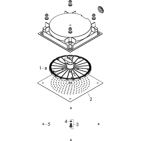 Hansgrohe Kopfbrause Raindance 260 EcoSmart Air 1jet Unterputz chrom