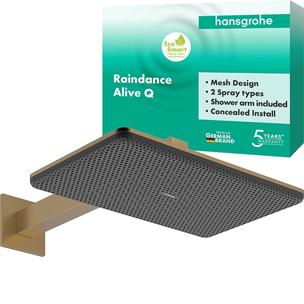 Hansgrohe Kopfbrause Raindance Alive Q  210/340 2jet EcoSmart m.Brausearm BBR