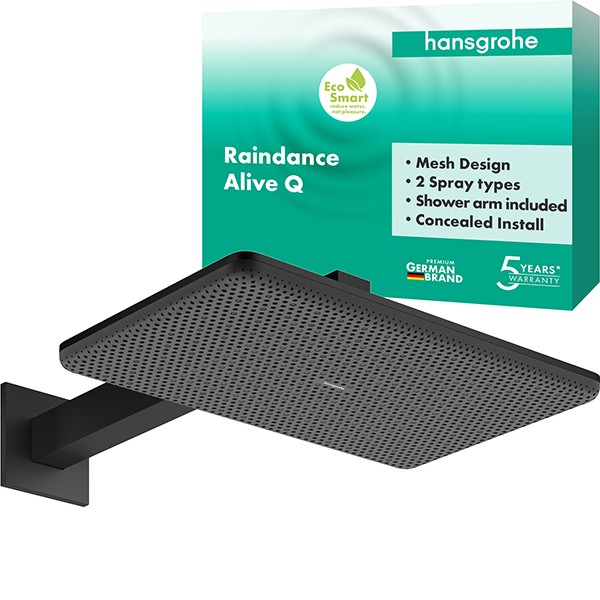 Hansgrohe Kopfbrause Raindance Alive Q  210/340 2jet EcoSmart m.Brausearm MSW