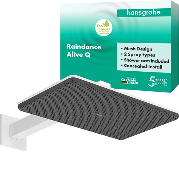 Hansgrohe Kopfbrause Raindance Alive Q  210/340 2jet EcoSmart m.Brausearm MW