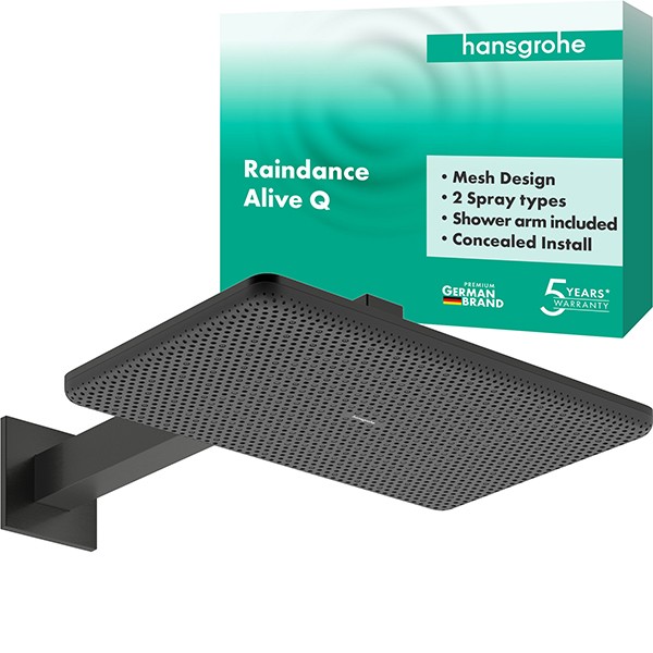 Hansgrohe Kopfbrause Raindance Alive Q  210/340 2jet mit Brausearm BBC