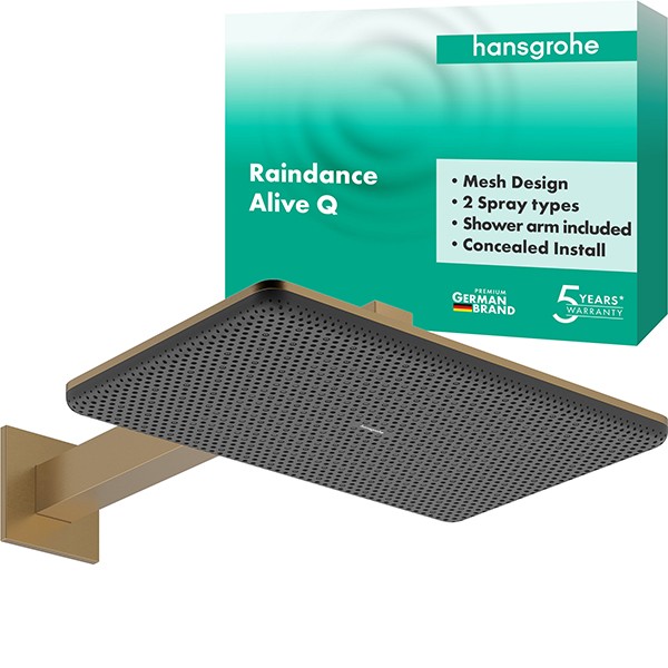 Hansgrohe Kopfbrause Raindance Alive Q  210/340 2jet mit Brausearm BBR