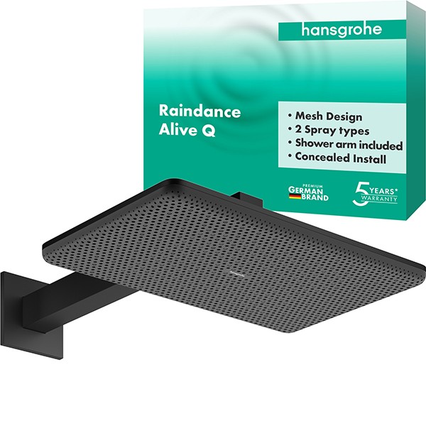Hansgrohe Kopfbrause Raindance Alive Q  210/340 2jet mit Brausearm MSW