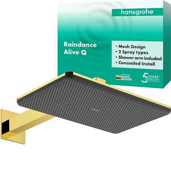 Hansgrohe Kopfbrause Raindance Alive Q  210/340 2jet mit Brausearm PGO