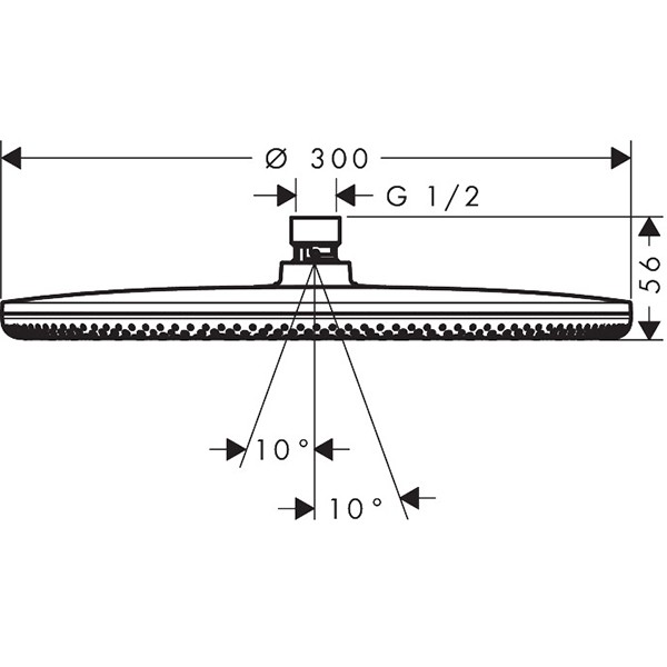 Hansgrohe Kopfbrause Raindance Alive S  300 1jet EcoSmart PGO