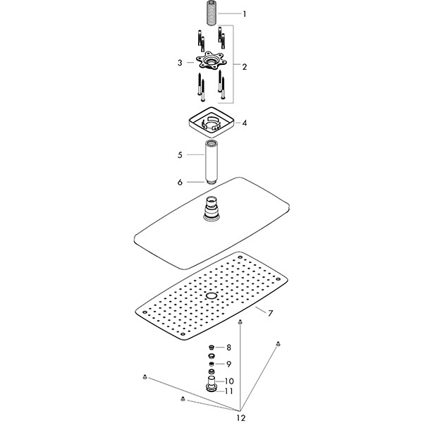 Hansgrohe Kopfbrause Raindance E 360 EcoSmart 360mmx190mm für Deckenmontage chrom
