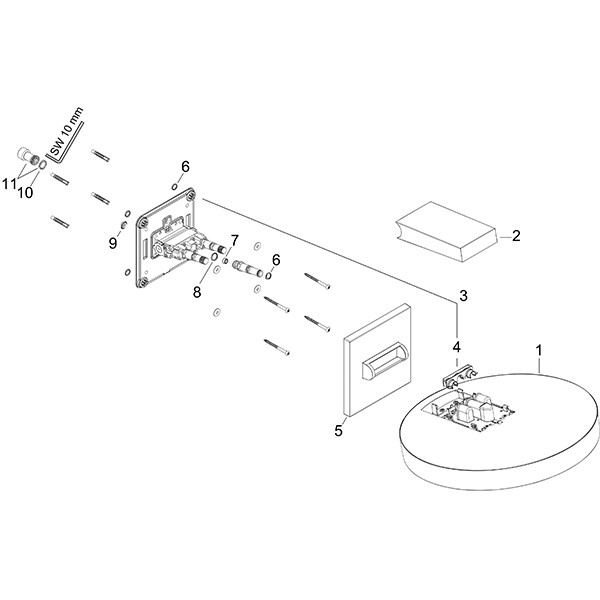 Hansgrohe Kopfbrause Rainfinity 250 1jet EcoSmart 9 l/min Wandmontage mattweiss