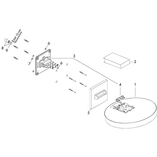 Hansgrohe Kopfbrause Rainfinity 250 1jet Wandmontage mattweiss