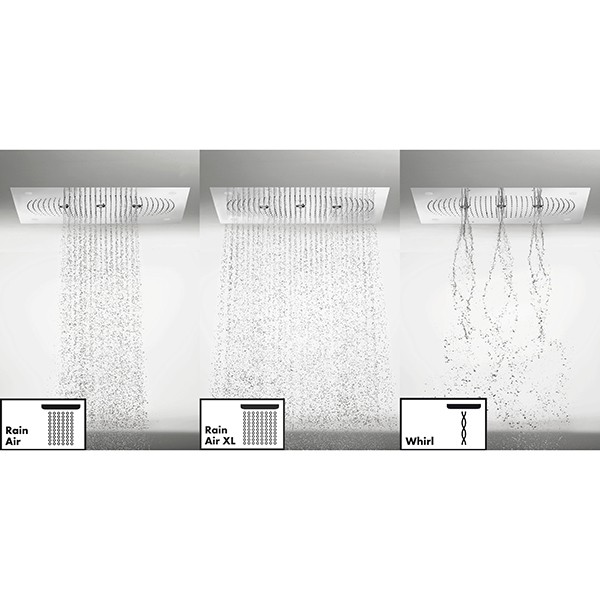 Hansgrohe Kopfbrause Rainmaker rechteckig chrom mit Licht