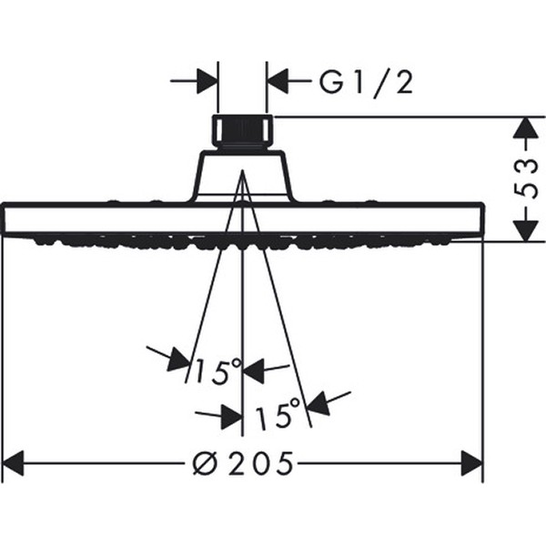 Hansgrohe Kopfbrause Vernis Blend 200 1jet Green chrom