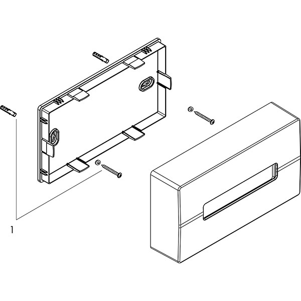 Hansgrohe Kosmetiktuchbox AddStoris mattweiss 