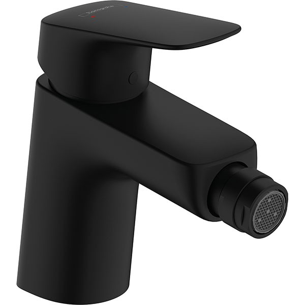 Hansgrohe Logis Einhebel-Bidetmischer 70 mit Zugstangen-Ablaufgarnitur Mattschwarz