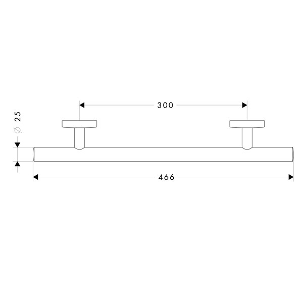 HG Haltegriff Logis 300mm brushed nickel  