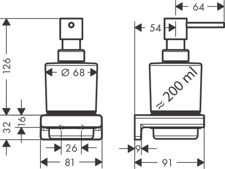 Hansgrohe Lotionspender AddStoris mattschwarz 