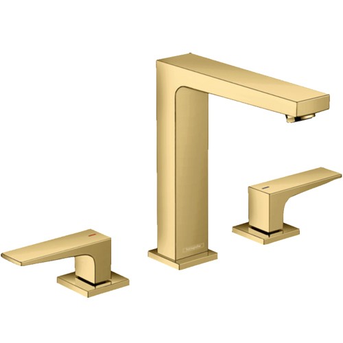 Hansgrohe Metropol 3-Loch Waschtischarmatur 160 Polished Gold Optik