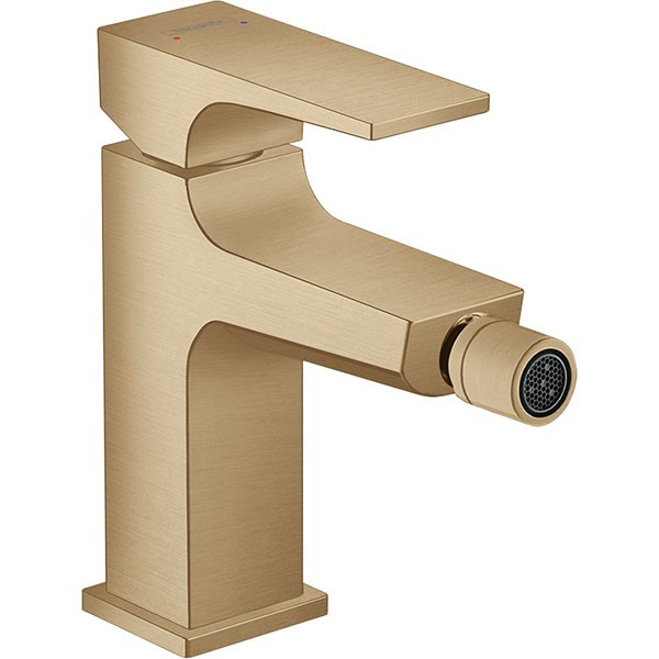 Hansgrohe Bidetmischer Metropol mit Push-Open Ablaufgarnitur brushed bronze
