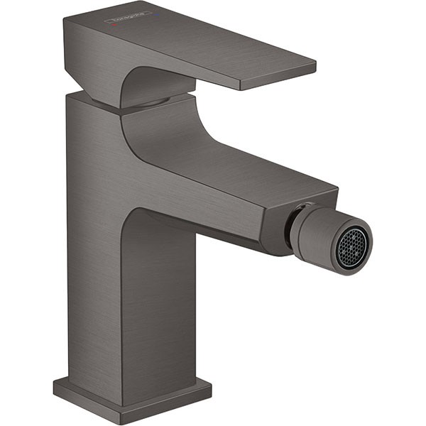 Hansgrohe Bidetmischer Metropol mit Push-Open Ablaufgarnitur brushed black chrome