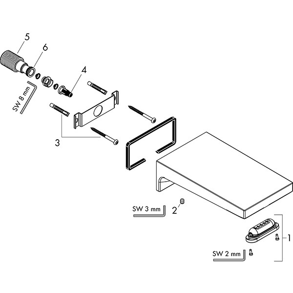 HG Wanneneinlauf Metropol 185mm mattweiss