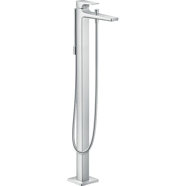 HG Wannenmischer Metropol Fertigset zur Bodenmontage chrom