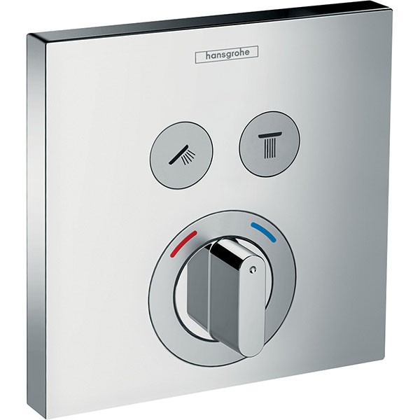 Hansgrohe Mischer, Unterputz, ShowerSelect, Fertigset, 2 Verbraucher, chrom