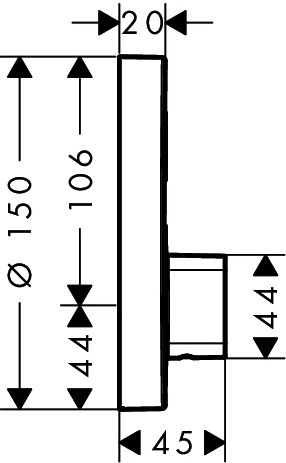 Hansgrohe Mischer, Unterputz, ShowerSelect S, Fertigset, 1 Verbraucher, chrom