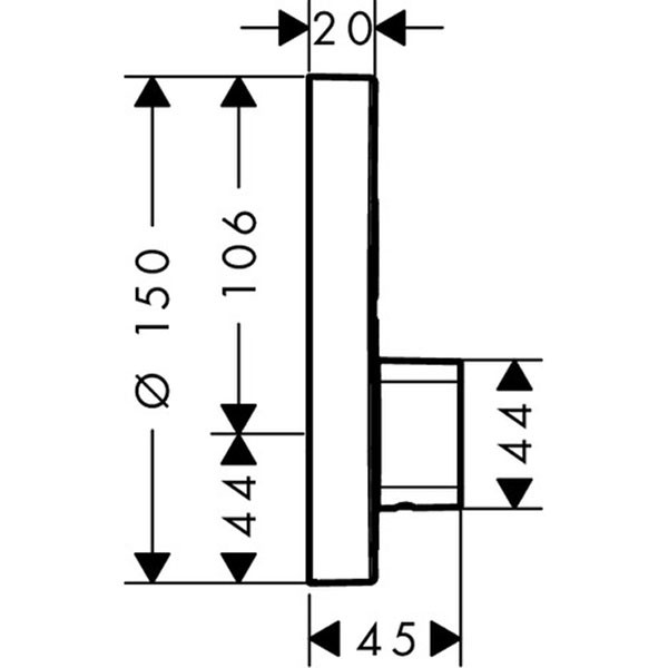 Hansgrohe Mischer, Unterputz, ShowerSelect S, Fertigset, 2 Verbraucher, chrom