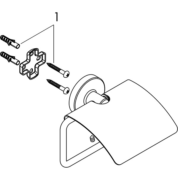 Hansgrohe Papierrollenhalter Logis Universal chrom mit Deckel