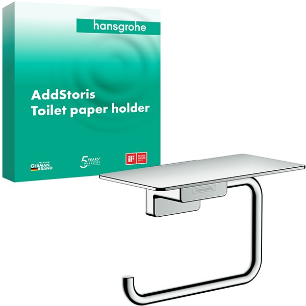 Hansgrohe Papierrollenhalter mit Ablage AddStoris chrom
