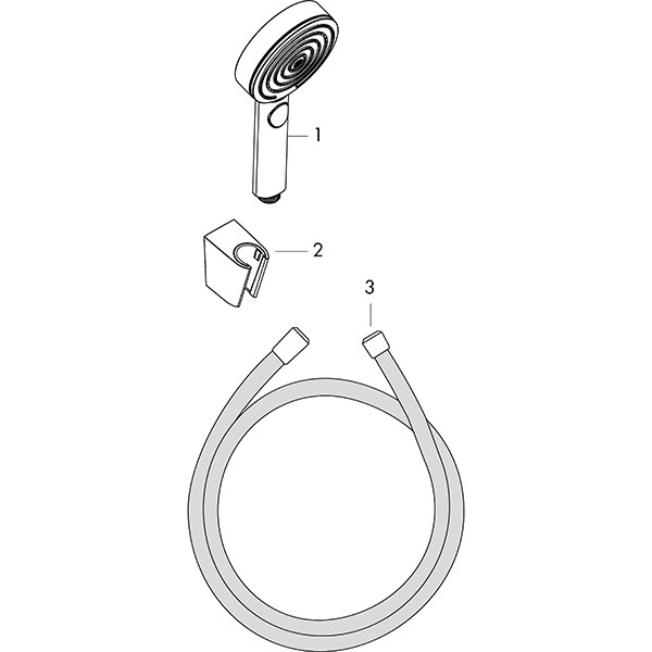 Hansgrohe Porterset Pulsify 105 3jet mit Brauseschlauch 1250mm chrom