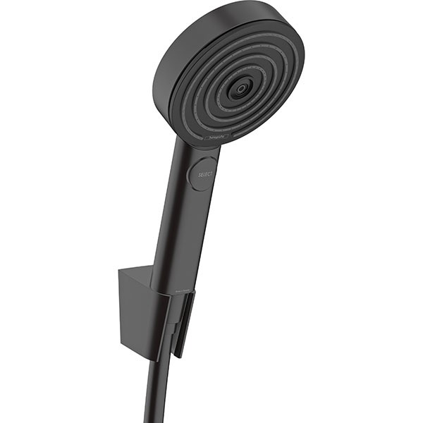 Hansgrohe Porterset Pulsify 105 3jet mit Brauseschlauch 1600mm mattschwarz