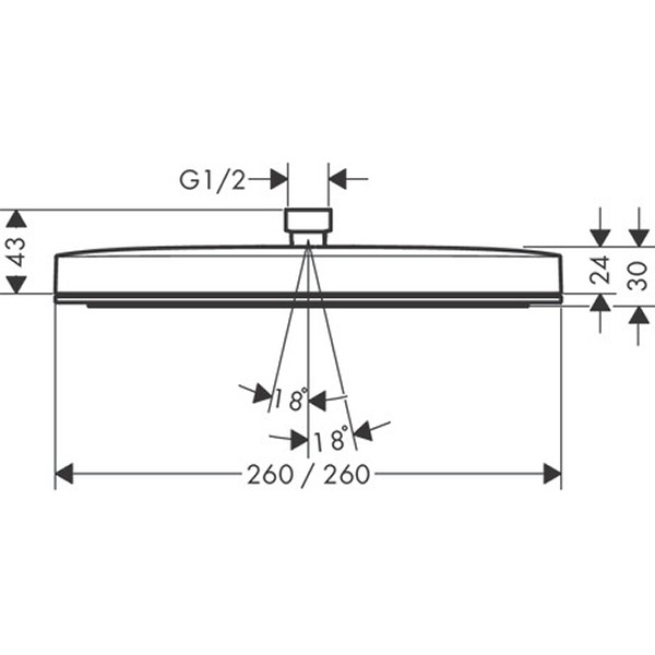 Hansgrohe Pulsify E Kopfbrause 260 1jet Mattweiß