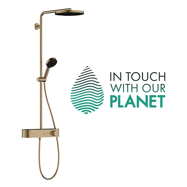 Hansgrohe Pulsify S Showerpipe 260 1jet EcoSmart mit ShowerTablet Select 400 Brushed Bronze