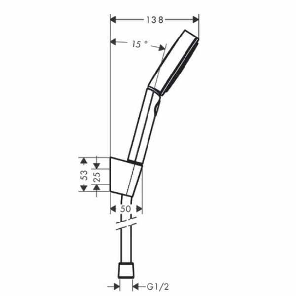 HG Porterset Pulsify Select S 105 3jet  EcoSmart mit Brauseschlauch 1250mm MW