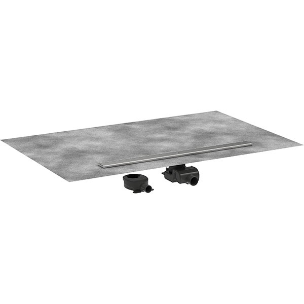 Hansgrohe RainDrain Allround Komplettset Duschrinne 900 für Standard-/flache Installation Edelstahl gebürstet