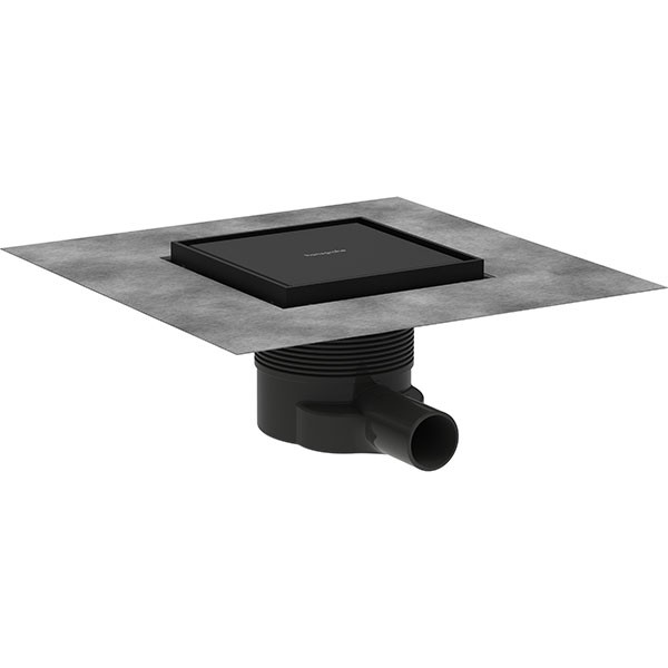 Hansgrohe RainDrain Brilliance Komplettset Punktablauf 150/150 rückseitig befliesbar Mattschwarz