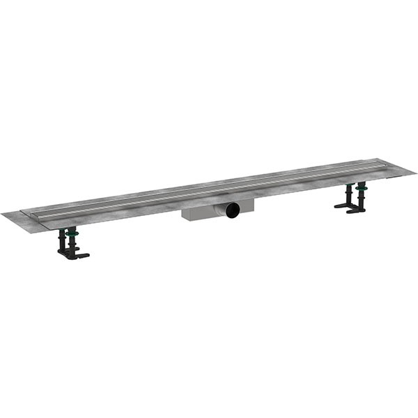 Hansgrohe RainDrain Compact Komplettset Duschrinne 1200 für Standardinstallation Edelstahl gebürstet