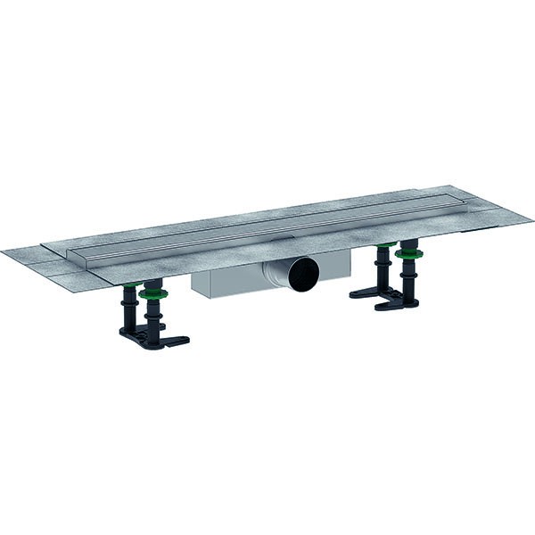 Hansgrohe RainDrain Compact Komplettset Duschrinne 600 für Standardinstallation Edelstahl gebürstet