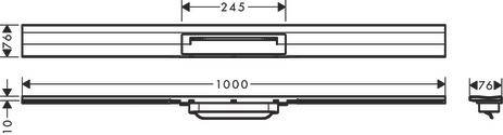 Hansgrohe RainDrain Flex Duschrinne 1000 mm kürzbar für Wandmontage BST