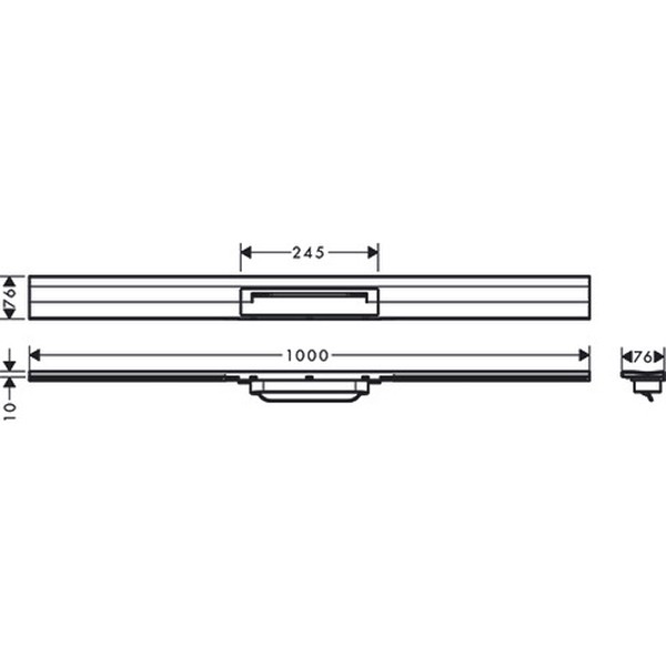 Hansgrohe RainDrain Flex Duschrinne 1000 mm kürzbar für Wandmontage BST