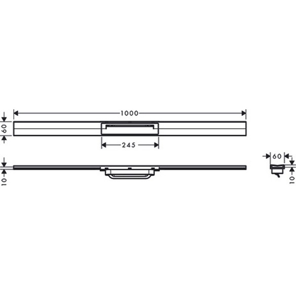 Hansgrohe RainDrain Flex Duschrinne 1000 mm kürzbar zur freien Montage BST