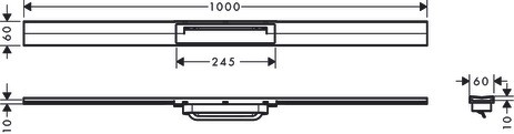 Hansgrohe RainDrain Flex Duschrinne 1000 mm kürzbar zur freien Montage Mattweiß