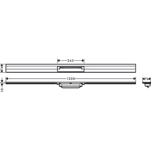 Hansgrohe RainDrain Flex Duschrinne 1200 mm kürzbar für Wandmontage MW