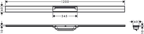 Hansgrohe RainDrain Flex Duschrinne 1200 mm kürzbar zur freien Montage MW