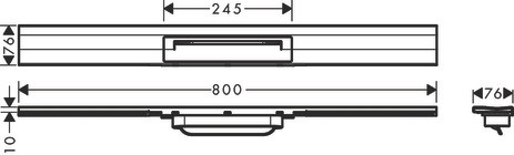 Hansgrohe RainDrain Flex Duschrinne 800 mm kürzbar für Wandmontage chrom