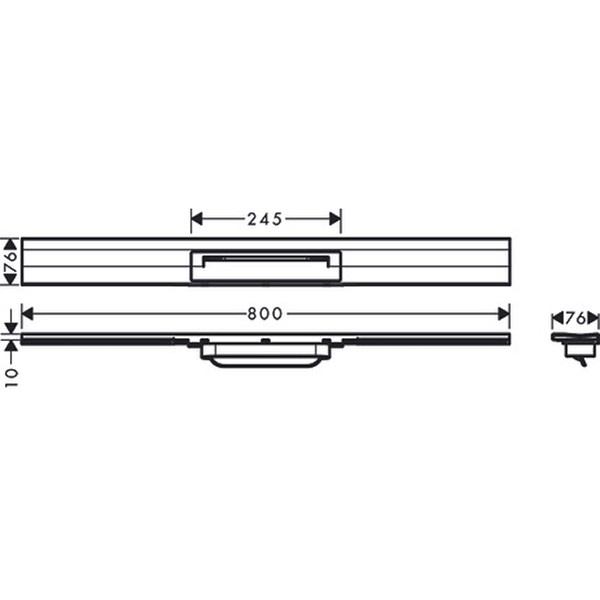 Hansgrohe RainDrain Flex Duschrinne 800 mm kürzbar für Wandmontage chrom