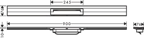 Hansgrohe RainDrain Flex Duschrinne 900 mm kürzbar für Wandmontage MSW