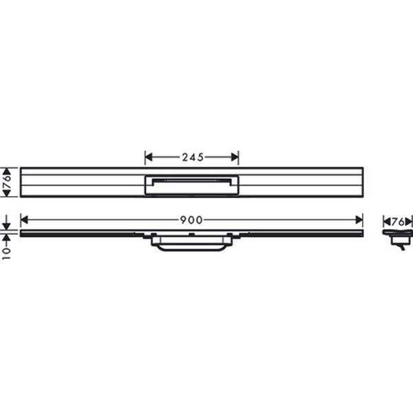 Hansgrohe RainDrain Flex Duschrinne 900 mm kürzbar für Wandmontage MSW