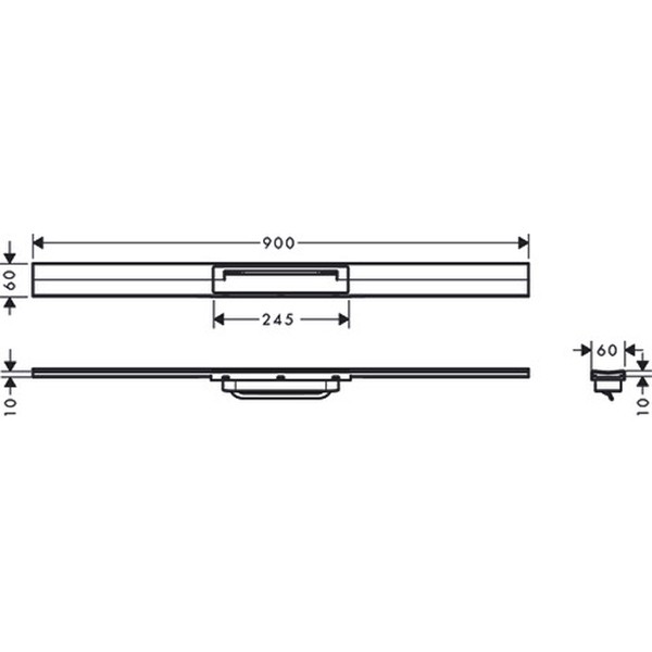 Hansgrohe RainDrain Flex Duschrinne 900 mm kürzbar zur freien Montage MW