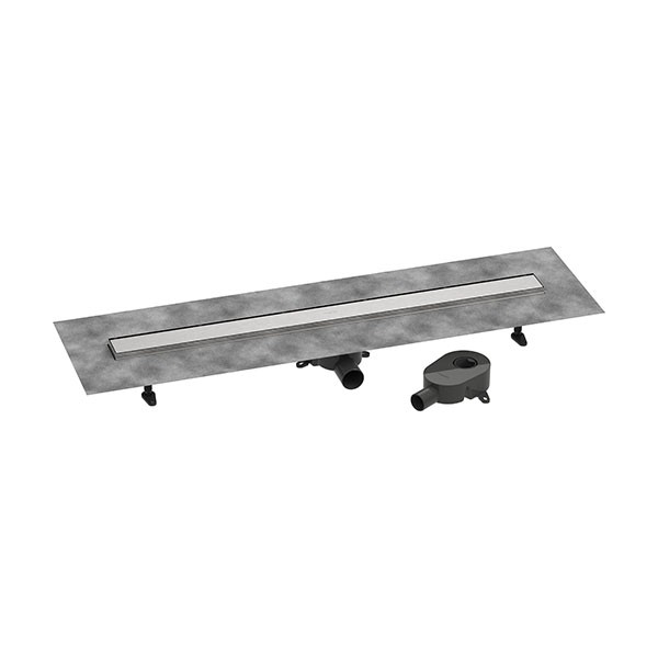 Hansgrohe RainDrain Go Komplettset Duschrinne 1000 rückseitig befliesbar für Standard-/flache Installation Edelstahl gebürstet