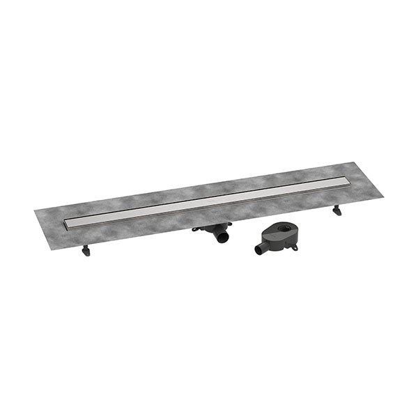 Hansgrohe RainDrain Go Komplettset Duschrinne 1200 rückseitig befliesbar für Standard-/flache Installation Edelstahl gebürstet